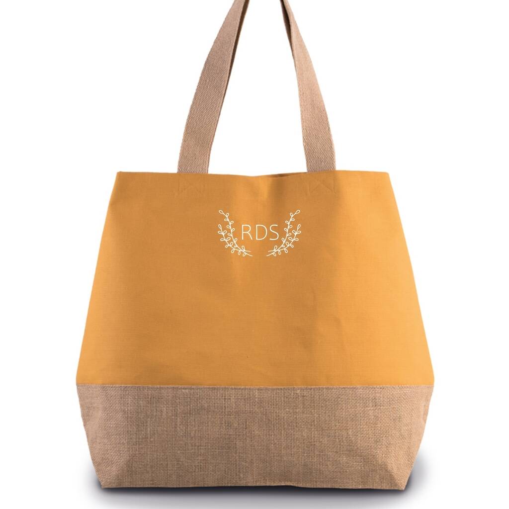 Personalised Canvas And Jute Shopper